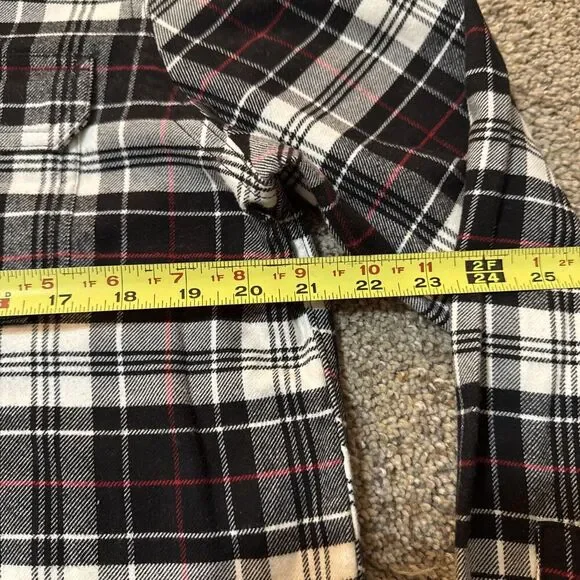 Chaps Ralph Lauren Cabin Women Flannel Half Zip Long Sleeve Large Casual Outdoor - Picture 5 of 8